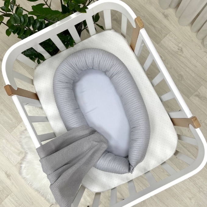 Protectie somn – Baby Nest Velvet gri (2)